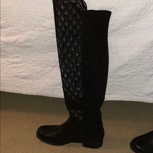 Quilted over the knee boots